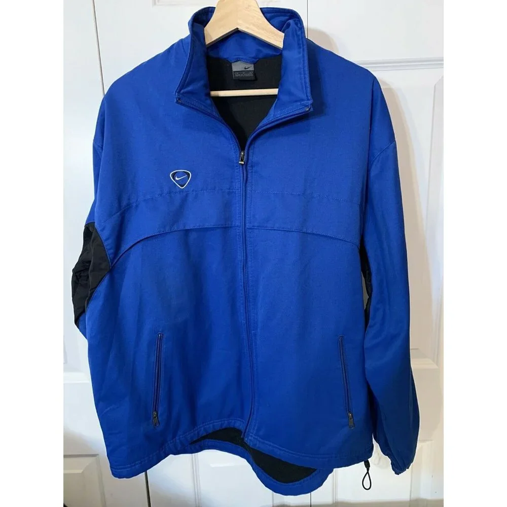Vintage Men’s Nike Jacket Sz‎ Medium Full Zip Blue Polyester